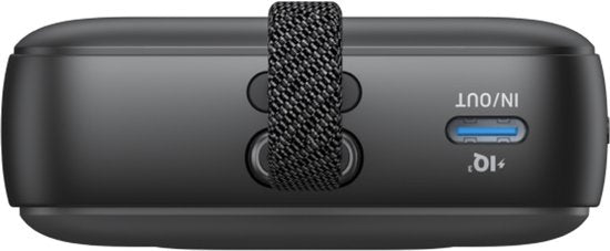 Anker Zolo Power Bank (10,000mAh, 30W, Built-in USB-C Cable) - 1x USB-C & 1x USB-A Port Black - Fast Charging